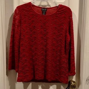 Rafaella... Dark Red(See Chart).. Women’s L Shirt!